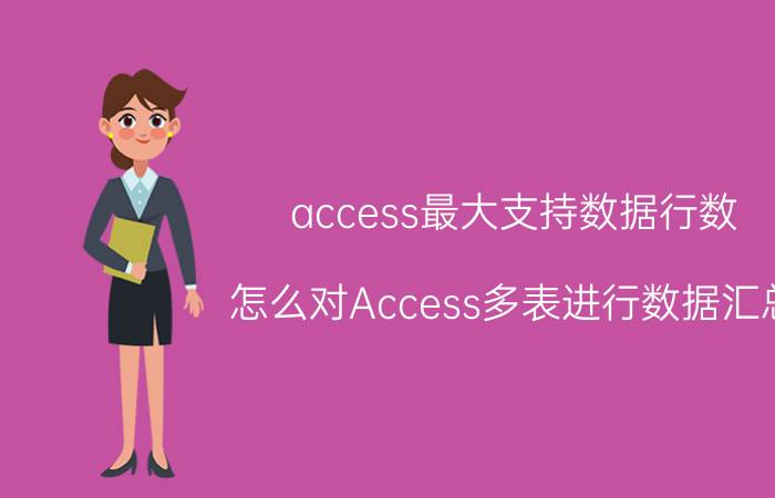 access最大支持数据行数 怎么对Access多表进行数据汇总？